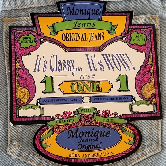 Monique vintage 90s high-waisted straight leg jeans size 12 - Picture 7 of 8